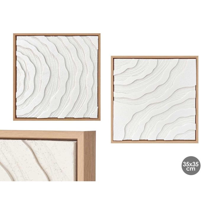Cuadro Lienzo Marco Natural Raya Surtidos 35x35 cm - Giftdecor (8 Unidades) Cuadro Lienzo Marco Natural Raya Surtidos 35x35 cm - Giftdecor (8 Unidades)