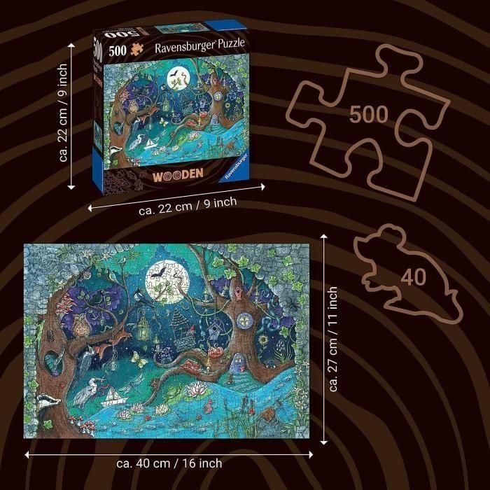Puzzle de madera 500 piezas Bosque fantástico 3 Puzzle de madera 500 piezas Bosque fantástico 3