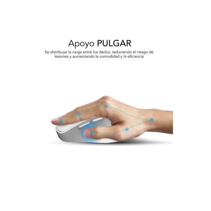 SUBBLIM COMFORT ERGO DUAL MOUSE BATTERY WHITE 4 SUBBLIM COMFORT ERGO DUAL MOUSE BATTERY WHITE 4