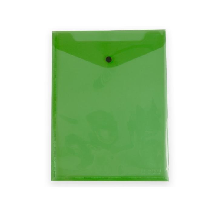 Carpeta Liderpapel Dossier Broche Polipropileno Din A4 Formato Vertical Con Fuelle Verde Translucido 10 unidades 1