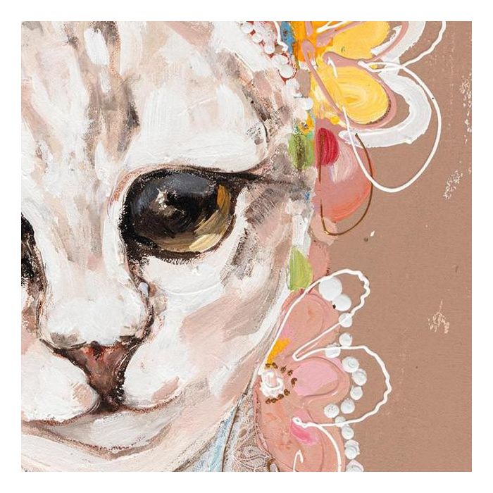 DKD Home Decor Cuadro Moderno Multicolor Pintado a Mano 90x90x3.7 cm (2 Unidades) 3