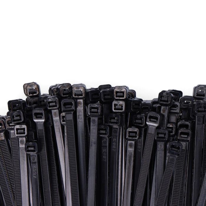 Edm Bridas negras de nylon 4,8 x 380 mm, resistentes a rayos UV y temperaturas -40°C~85°C, bolsa de 100 unidades 1 Edm Bridas negras de nylon 4,8 x 380 mm, resistentes a rayos UV y temperaturas -40°C~85°C, bolsa de 100 unidades 1