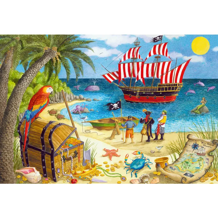 Ravensburger Puzzle Infantil Set de 2 Puzzles 24 Piezas Piratas y Sirenas 4+ Años con 2 Pósteres 05676