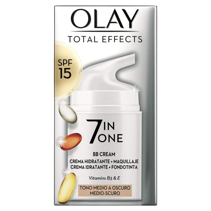 Olay TOTAL EFFECTS BB CREAM SPF15 - Crema Hidratante con Color, 7 Beneficios Antiedad, Protección Solar, 50 ml Olay TOTAL EFFECTS BB CREAM SPF15 - Crema Hidratante con Color, 7 Beneficios Antiedad, Protección Solar, 50 ml
