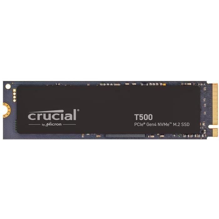 Crucial T500 Disco Duro Interno Sólido SSD 500GB PCIe NVMe 4.0, Lectura 7200MB/s, Escritura 5700MB/s Crucial T500 Disco Duro Interno Sólido SSD 500GB PCIe NVMe 4.0, Lectura 7200MB/s, Escritura 5700MB/s