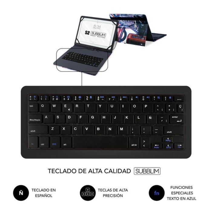 SUBBLIM funda de tablet con teclado usb KEYTAB USB 10,1" England 2 SUBBLIM funda de tablet con teclado usb KEYTAB USB 10,1" England 2