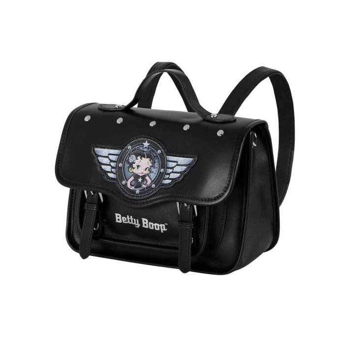 Bolso-Mochila Satchel Motor Love Betty Boop Negro 4 Bolso-Mochila Satchel Motor Love Betty Boop Negro 4
