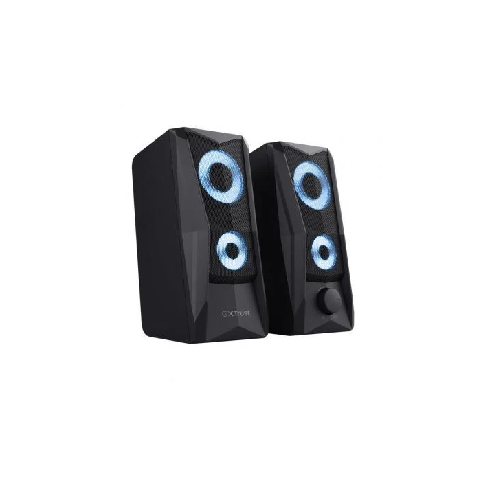 Trust Gaming Altavoces 2.0 GXT 606 JAVV 12W Negros con LED RGB, Referencia 25108 1