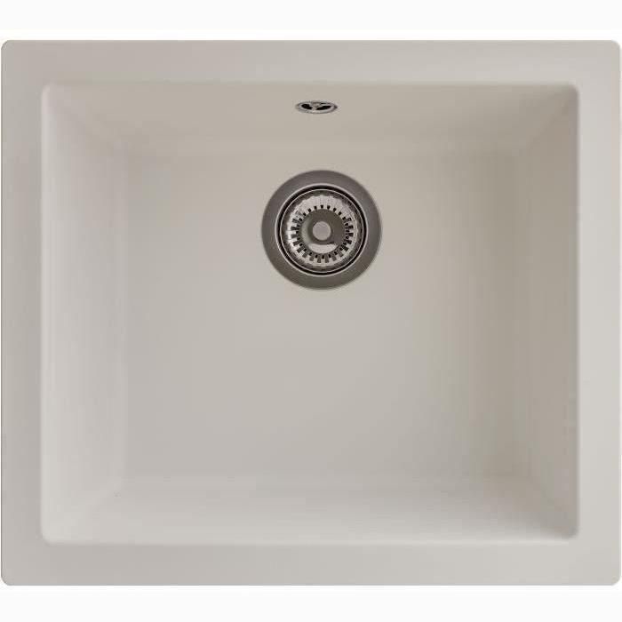 Stradour STR3579432001819 Fregadero de Resina Blanco Bajo Encimera 1 Cubeta 500x440 mm Stradour STR3579432001819 Fregadero de Resina Blanco Bajo Encimera 1 Cubeta 500x440 mm