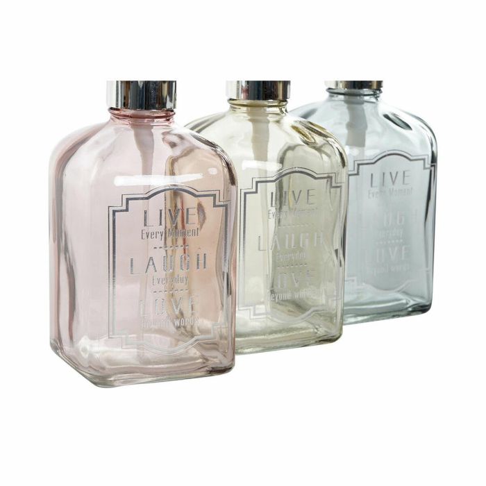 Dosificador DKD Home Decor Plata Gris Rosa Plástico Cristal Dorado (3 pcs) (7.5 x 7.5 x 19 cm) 1 Dosificador DKD Home Decor Plata Gris Rosa Plástico Cristal Dorado (3 pcs) (7.5 x 7.5 x 19 cm) 1