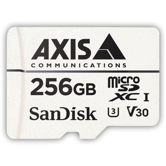 Axis Tarjeta microSDXC 256GB para Videovigilancia | Almacenamiento en Borde, Grabación Descentralizada y Failover | Optimizada para Cámaras IP con Zipstream