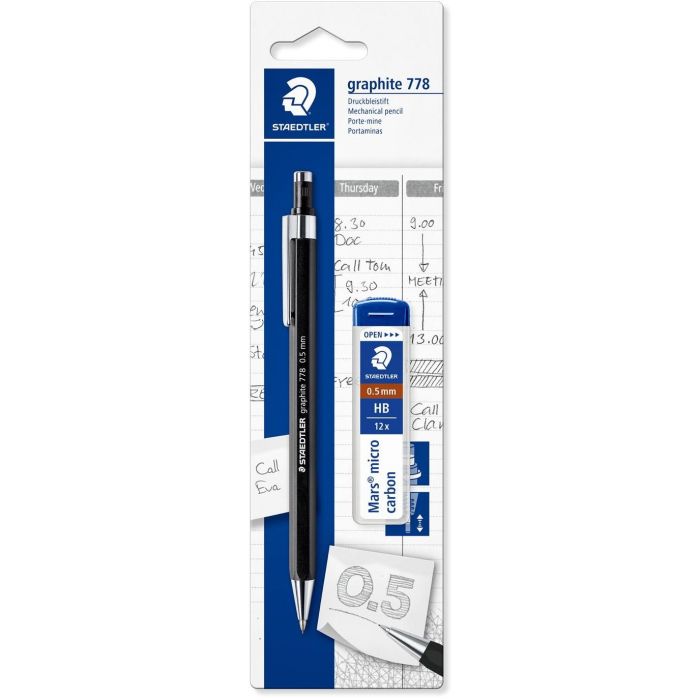 STAEDTLER Druckbleistift 778 05 + Minen BK 0 STAEDTLER Druckbleistift 778 05 + Minen BK 0