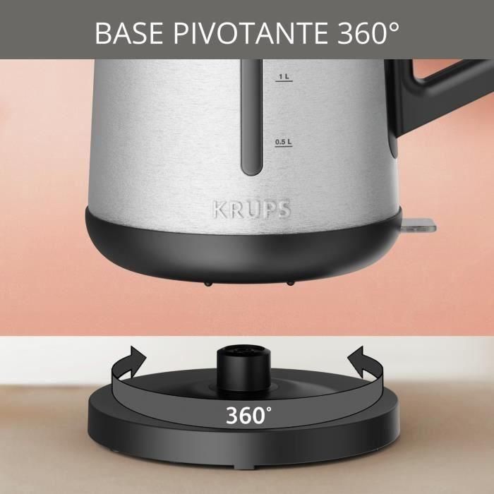 KRUPS BW442D10 Línea de control Hervidor eléctrico inalámbrico de acero inoxidable, 2400 W, Capacidad 7 L, Apertura asistida de la tapa 3 KRUPS BW442D10 Línea de control Hervidor eléctrico inalámbrico de acero inoxidable, 2400 W, Capacidad 7 L, Apertura asistida de la tapa 3