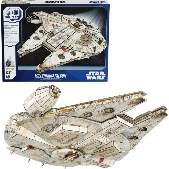 Spin Master SPI6069815 Star Wars Halcón Milenario Modelo 4D para Construir 48 cm
