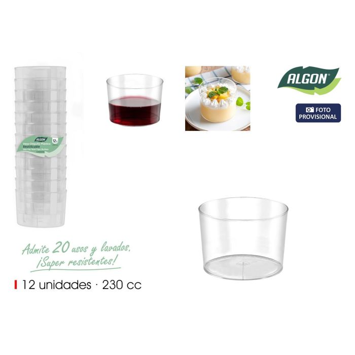 Vaso de plástico pequeño 230 cc Algon - Pack de 12 (12 Cajas) Vaso de plástico pequeño 230 cc Algon - Pack de 12 (12 Cajas)