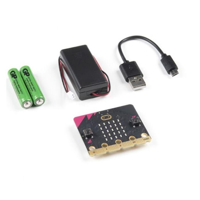 Microbit Kit Micro:Bit Go V2.2 Con Placa, Portapilas, Pilas AAA, Cable USB y Guía de Inicio Rápido para Programación 3 Microbit Kit Micro:Bit Go V2.2 Con Placa, Portapilas, Pilas AAA, Cable USB y Guía de Inicio Rápido para Programación 3
