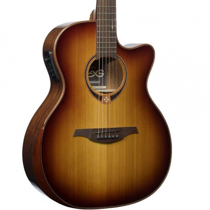 LAG Guitarra Acústica Auditorium A/E Cutaway Edición Limitada Bisel - Brown Shadow