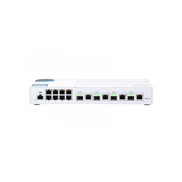 QNAP QSW-M408-4C Switch Gestionado L2 Gigabit Ethernet (10/100/1000) Blanco con 8 Puertos RJ-45 y 4 Puertos SFP 0 QNAP QSW-M408-4C Switch Gestionado L2 Gigabit Ethernet (10/100/1000) Blanco con 8 Puertos RJ-45 y 4 Puertos SFP 0