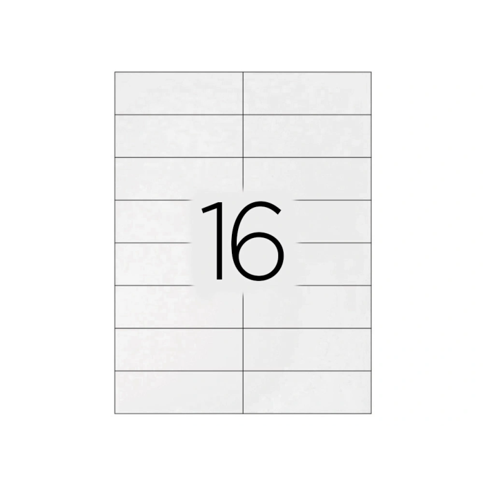 Q-connect KF01584 Etiqueta Adhesiva 99,1x33,9 mm Din A4 Ink-jet Láser Fotocopiadora Caja 100 Hojas 3