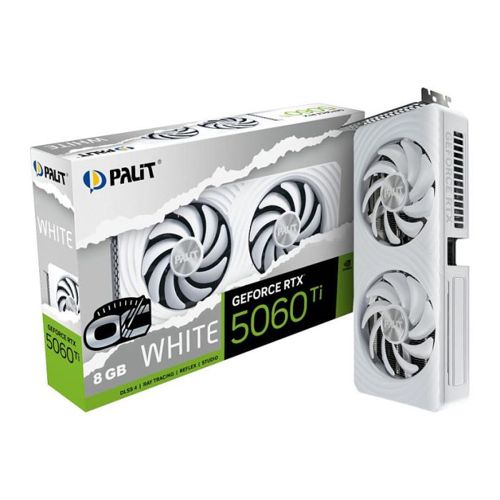 Palit RTX 5060 Ti 8GB OC GDDR7 White - Tarjeta Gráfica Gaming NVIDIA GeForce 2