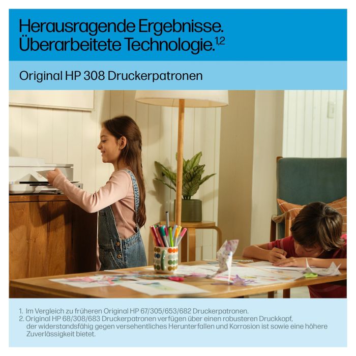 HP Tinta Negro Nº 308 para Envy Series 6110, 6120, 6130, 6520, 6530 5