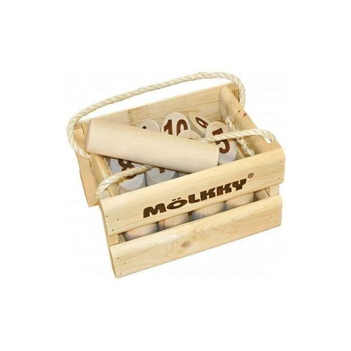 Tactic Molkky Bowling Game Versión de Lujo - Juego de Habilidad y Puntería para Exterior con 12 Bolos Numerados Familiar Mixto +7 años 1