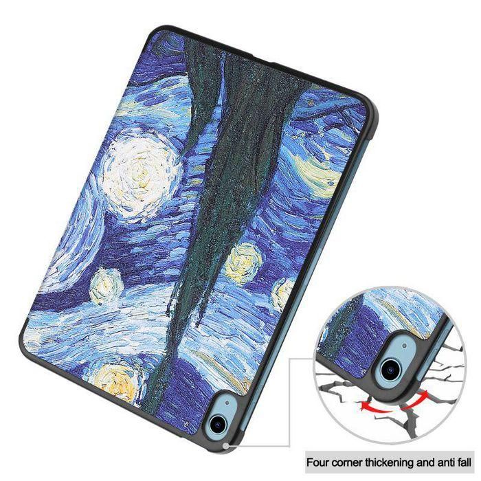 CoreParts For Apple iPad 10th Gen 10.9-inch (2022) Tri-fold Caster Hard Shell Cover with Auto Wake Function - Starry Sky Style 5 CoreParts For Apple iPad 10th Gen 10.9-inch (2022) Tri-fold Caster Hard Shell Cover with Auto Wake Function - Starry Sky Style 5
