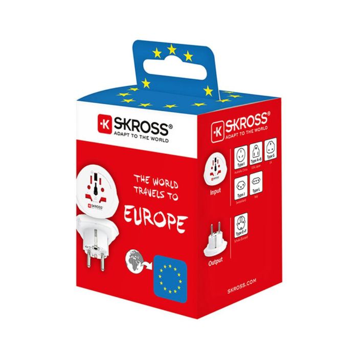 Skross Adaptador Mundial a Europa 1500211-e para Enchufes con y sin Conexión a Tierra Diseñado en Suiza 3 Skross Adaptador Mundial a Europa 1500211-e para Enchufes con y sin Conexión a Tierra Diseñado en Suiza 3