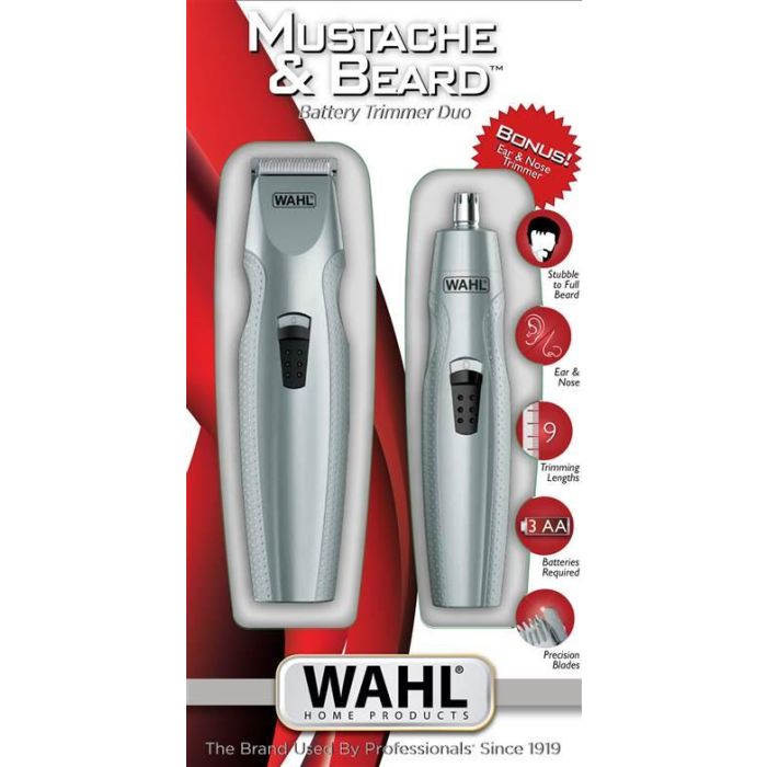 Cortabarbas + Recortadora De Nariz Y Orejas Mustache&Beard WAHL 5606-308 1