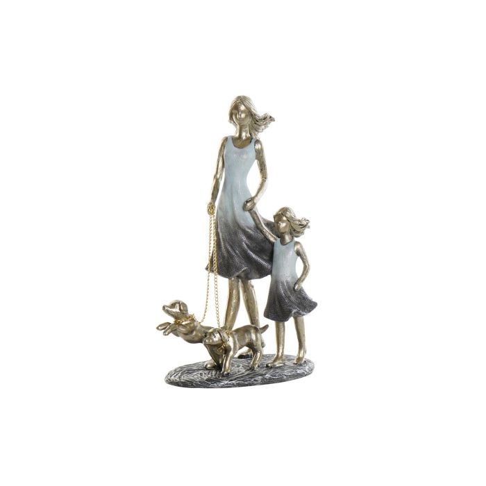 Figura Moderno DKD Home Decor Azul Dorado 9.5 x 24 x 16 cm