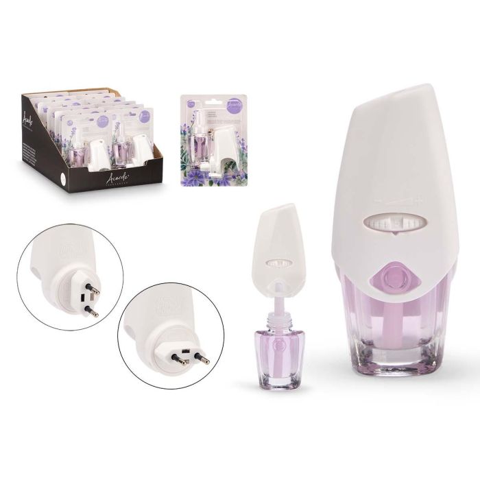 Ambientador Eléctrico Lavanda 20 ml - Arte Regal - Cristal y Plástico - 5x12x9 cm (24 Unidades) Ambientador Eléctrico Lavanda 20 ml - Arte Regal - Cristal y Plástico - 5x12x9 cm (24 Unidades)