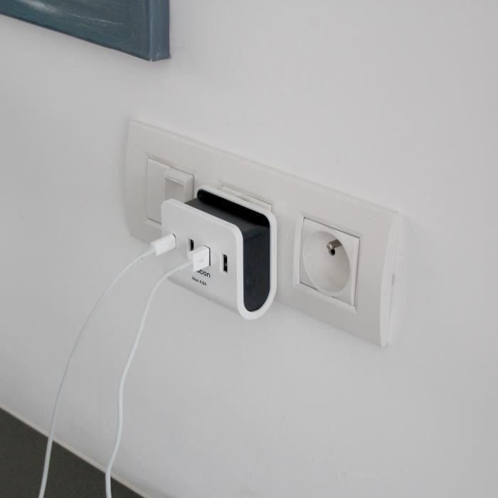 Cargador de red - CHACON - 40030 - 3 USB-A + 1 USB-C 3 Cargador de red - CHACON - 40030 - 3 USB-A + 1 USB-C 3