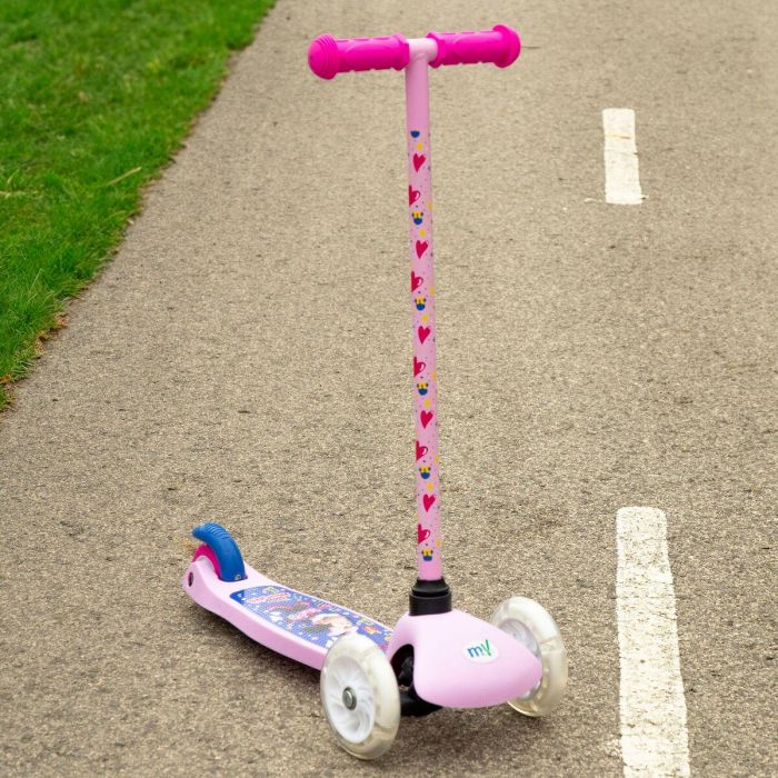 Patinete Scooter Minnie Mouse Goma Metal Plástico 5