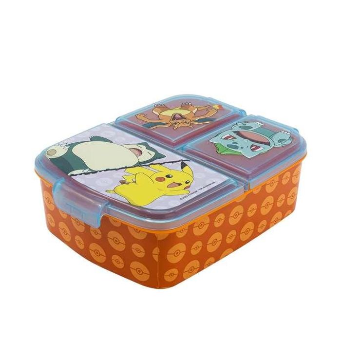 Fiambrera de Compartimentos Pokémon Multicolor 16 x 6 x 12,5 cm 2