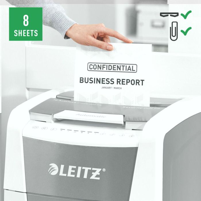 Trituradora de Papel Micro Corte Leitz IQ 300 Autofeed P5 60 L 5