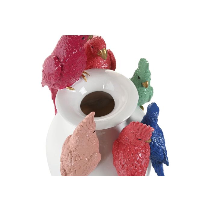 Jarron Moderno DKD Home Decor Blanco Multicolor 15 x 31 x 19.5 cm (2 Unidades) 2