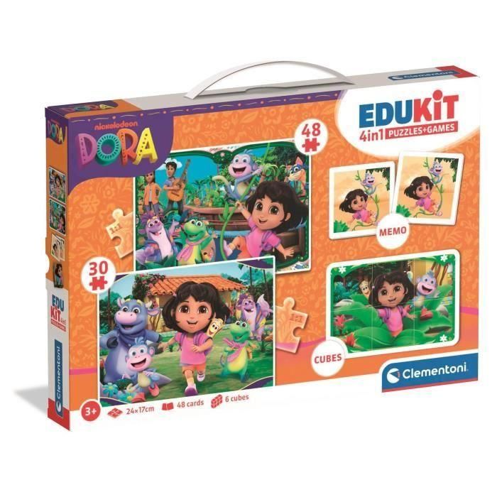 Clementoni CLE8005125182091 Edukit 4 en 1 - Dora la Exploradora 0 Clementoni CLE8005125182091 Edukit 4 en 1 - Dora la Exploradora 0
