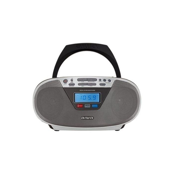 Radio CD Aiwa BoomBox BBTU-400SL/ 6W/ con Cable/ a Pilas/ Plateada Radio CD Aiwa BoomBox BBTU-400SL/ 6W/ con Cable/ a Pilas/ Plateada