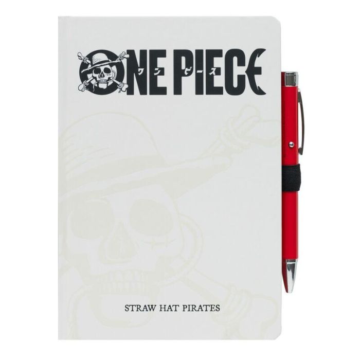 ERIK Cuaderno A5 Premium 96 Hojas Tapa Dura One Piece Netflix + Bolígrafo Proyector Incluye Pilas