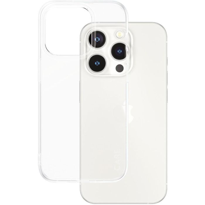 PanzerGlass CARE Case Fashion X-Ray Soft Clear para iPhone 15 Pro, Transparente y Suave, Protección de Cámaras y Pantalla