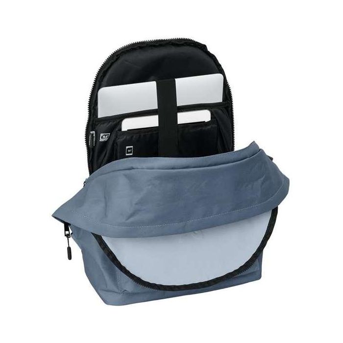 Safta Mochila Doble Portátil 15,6"+USB Munich Básicos Gris 31x44x18 cm 14