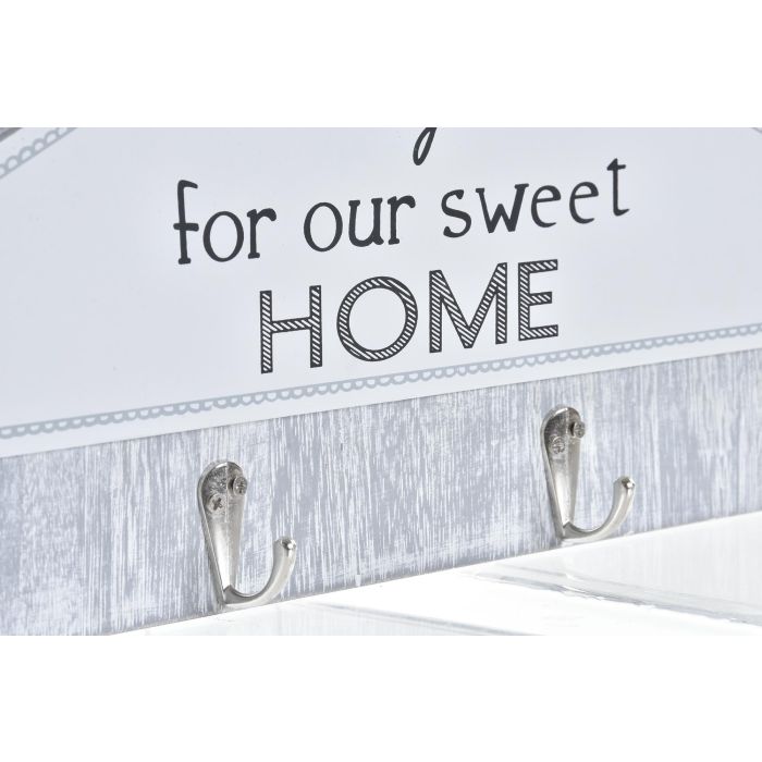 DKD Home Decor Guardallaves Urban Gris, Fabricado en MDF y Metal, con Dimensiones 39 x 19 x 4 cm, Pack de 4 Unidades Surtidas para Hogar 2