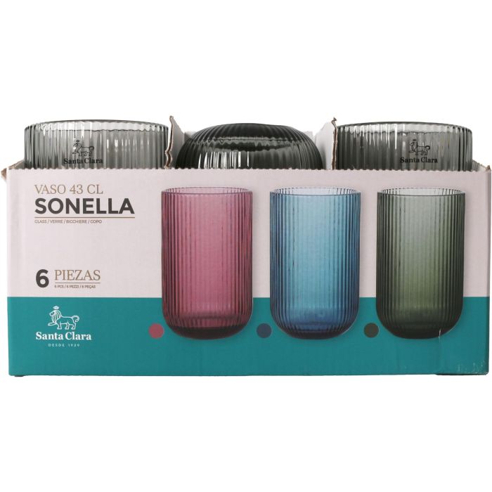 Vaso Alto Sonella 430 cc Verde - Santa Clara (36 Unidades) 1