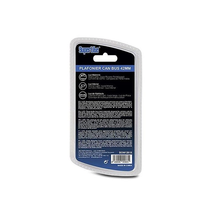 Bombilla Plafonier 4 Led 42 mm Hp Can-Bus Blanca BOM12618 2 Bombilla Plafonier 4 Led 42 mm Hp Can-Bus Blanca BOM12618 2