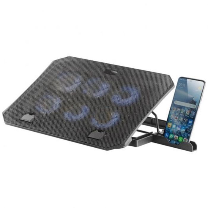 Mars Gaming Soporte Refrigerante MNBC23 para Portátiles hasta 16" con Iluminación LED Azul y Soporte para Smartphone 2 Mars Gaming Soporte Refrigerante MNBC23 para Portátiles hasta 16" con Iluminación LED Azul y Soporte para Smartphone 2