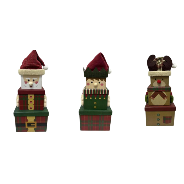 Caja Navidad Tradicional DKD Home Decor Multicolor 15 x 38 x 15 cm Set de 3 (6 Unidades) 0 Caja Navidad Tradicional DKD Home Decor Multicolor 15 x 38 x 15 cm Set de 3 (6 Unidades) 0