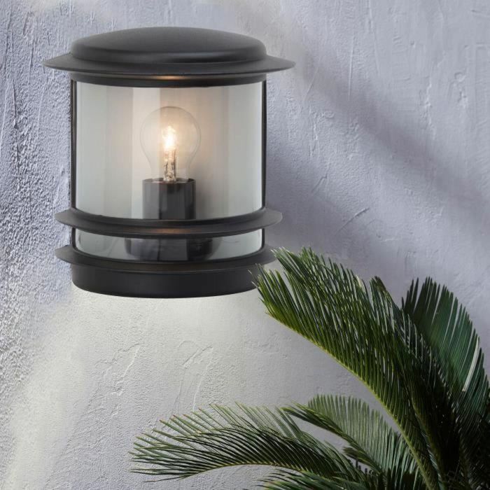 Brilliant HOLLYWOOD Aplique de Exterior con Sensor de Presencia H25cm, Difusor Cilíndrico de Metal Lacado Satinado Negro 3 Brilliant HOLLYWOOD Aplique de Exterior con Sensor de Presencia H25cm, Difusor Cilíndrico de Metal Lacado Satinado Negro 3
