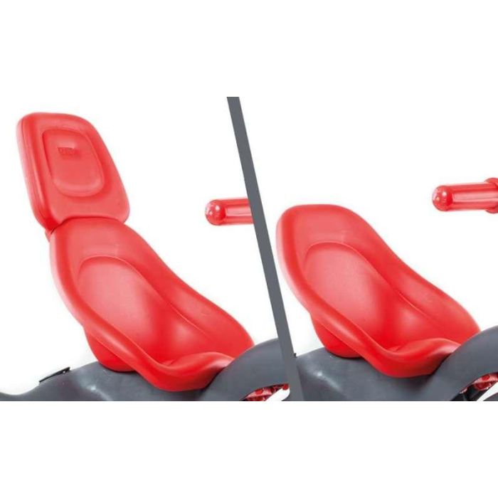 Molto Triciclo Urban Trike Rojo con Palo, Cinturón, Bolsa y Rueda de Goma 98 cm