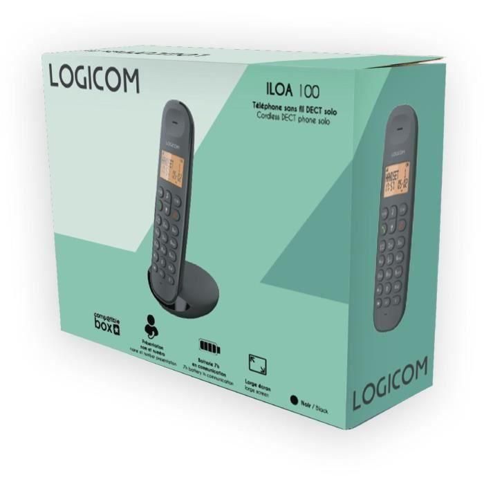 Teléfono fijo inalámbrico - LOGICOM - DECT ILOA 150 SOLO - Pizarra - Sin contestador automático 4 Teléfono fijo inalámbrico - LOGICOM - DECT ILOA 150 SOLO - Pizarra - Sin contestador automático 4
