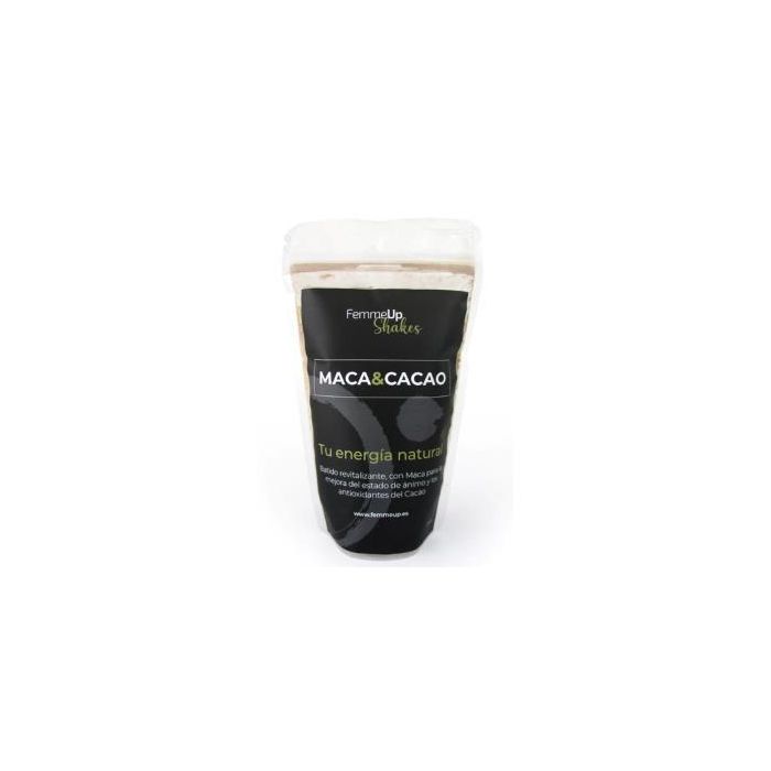 FEMMEUP Shake Maca Tricolor, Cacao y Algarroba Bio 200g - Alimento en polvo disoluble